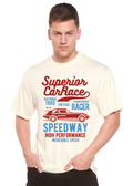 Camiseta gráfica de manga corta de viscosa de bambú/algodón orgánico para hombre Superior Car Spun Bamboo®