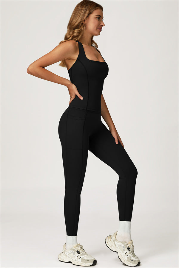 El conjunto de 2 piezas de leggings y camiseta corta Glacier