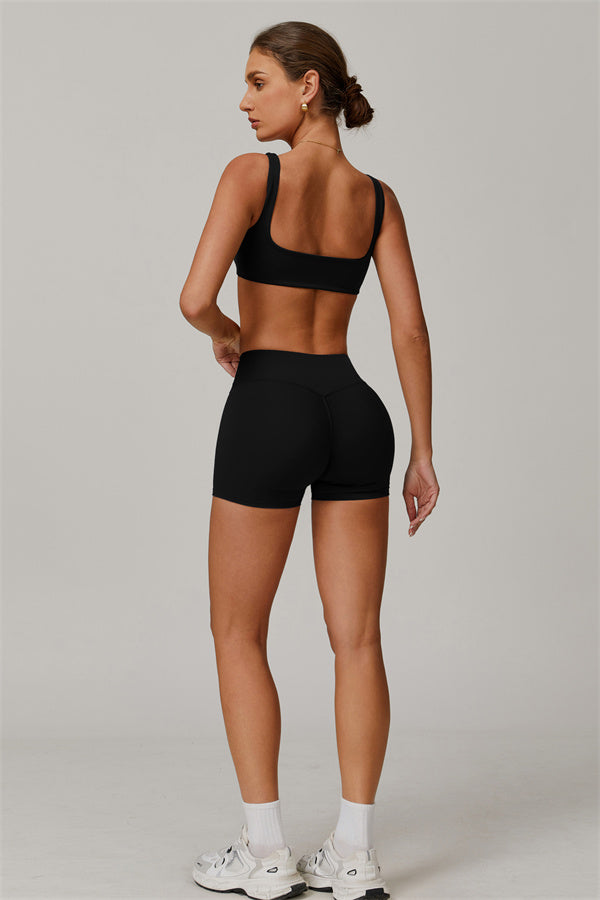 Conjunto de 2 piezas de sujetador deportivo y pantalón corto Halo