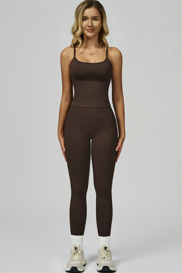 Conjunto de 2 piezas de top corto y leggings Prime