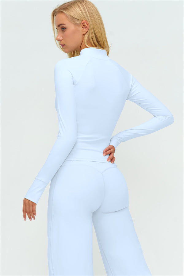 Conjunto de dos piezas de chaqueta Twirl con cremallera y pantalón de pierna recta