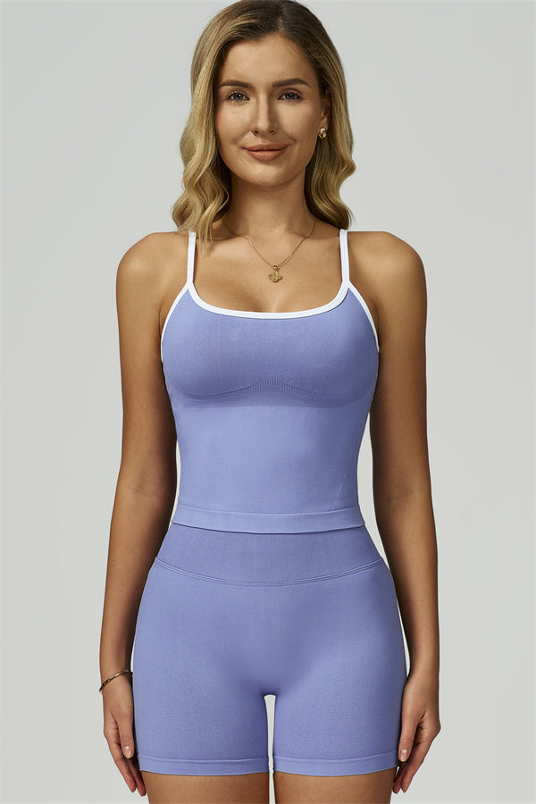 Conjunto de 2 piezas de top corto y shorts Prime Line