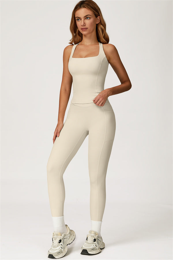 El conjunto de 2 piezas de leggings y camiseta corta Glacier
