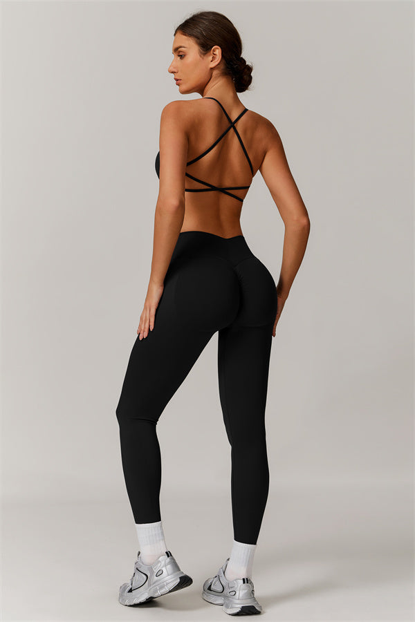 Conjunto de 2 piezas de sujetador deportivo y leggings Nova Luxe