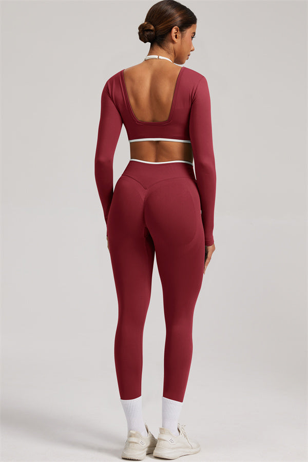 The Elevate Long Sleeve Crop top Leggings 2-Piece Set