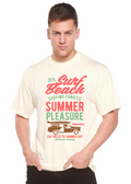 Camiseta gráfica de manga corta de viscosa de bambú y algodón orgánico Spun Bamboo® Surf Beach para hombre