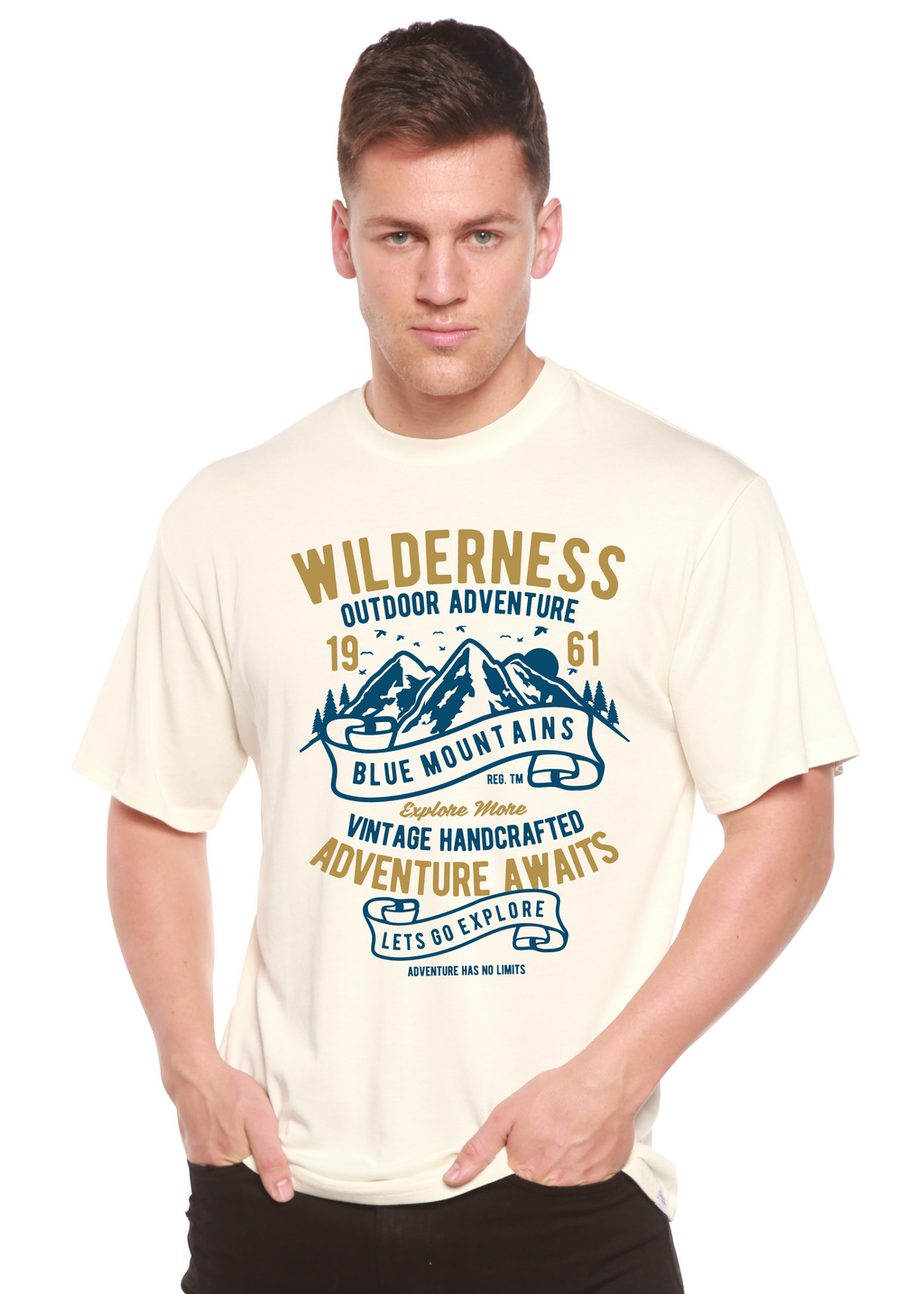 Camiseta gráfica de manga corta de bambú/algodón orgánico Wilderness Spun Bamboo® para hombre