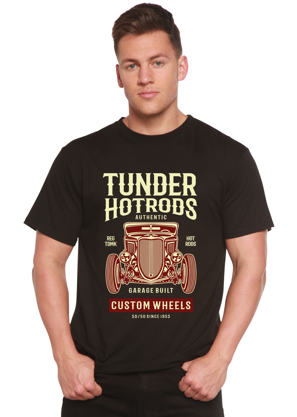 Camiseta gráfica de manga corta para hombre Thunder Hot Spun Bamboo® de viscosa de bambú y algodón orgánico