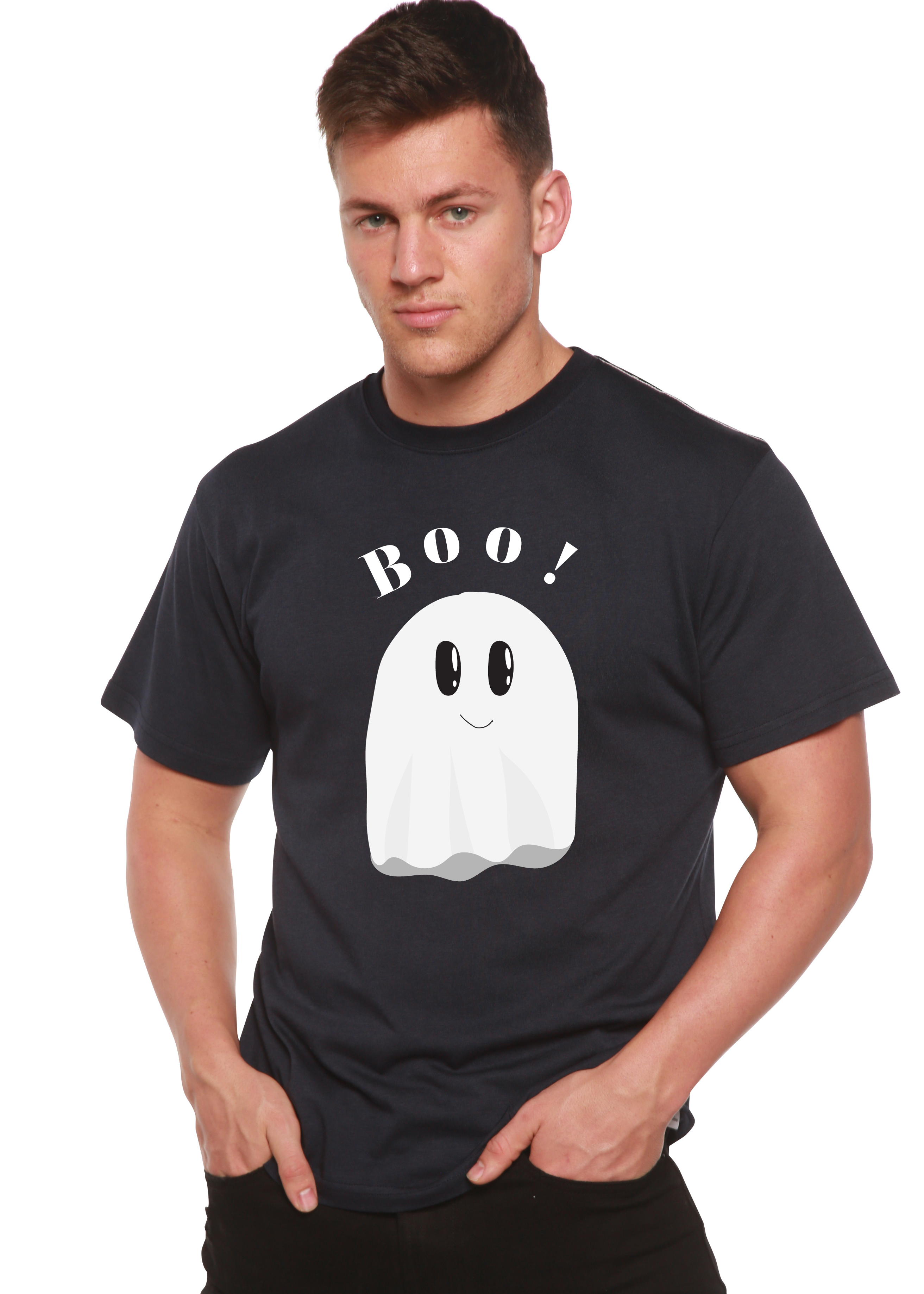 Camiseta gráfica de manga corta de bambú/algodón orgánico Boo para hombre