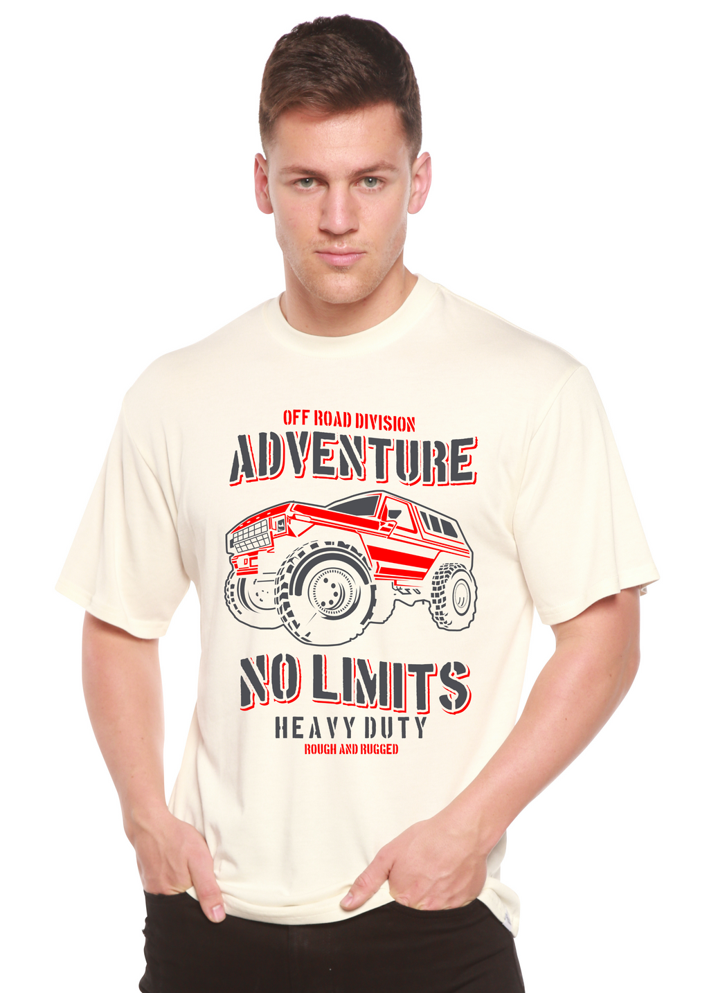 Camiseta gráfica de manga corta para hombre No Limits Spun Bamboo® de bambú viscosa/algodón orgánico