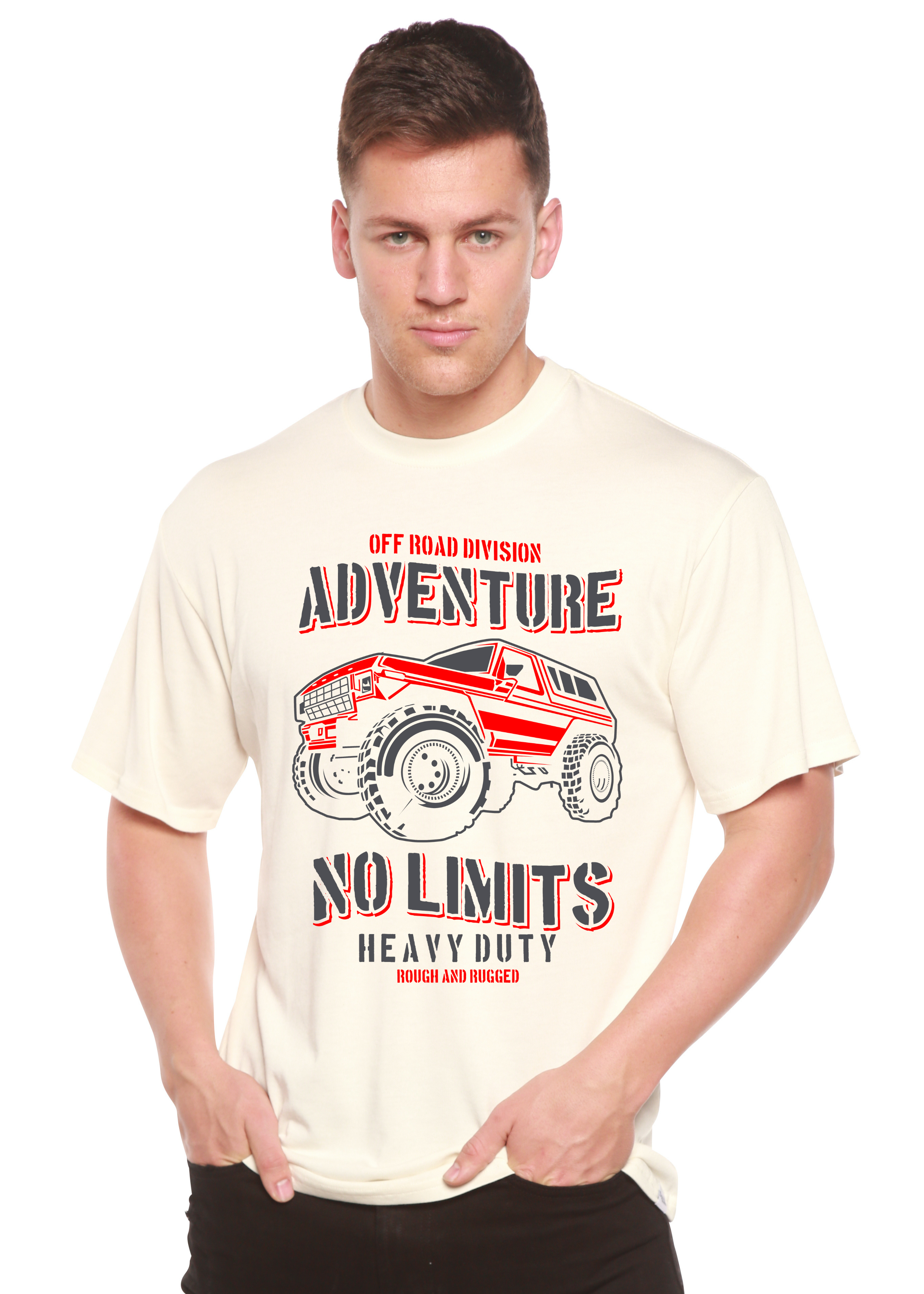Camiseta gráfica de manga corta para hombre No Limits Spun Bamboo® de bambú viscosa/algodón orgánico