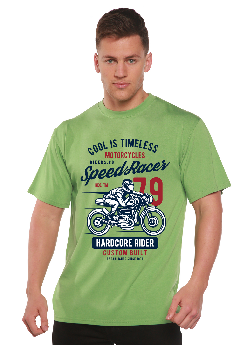 Camiseta gráfica de manga corta de viscosa de bambú y algodón orgánico Spun Bamboo® Speed Racer para hombre