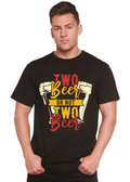 Camiseta gráfica de manga corta de viscosa de bambú/algodón orgánico Two Beer Men