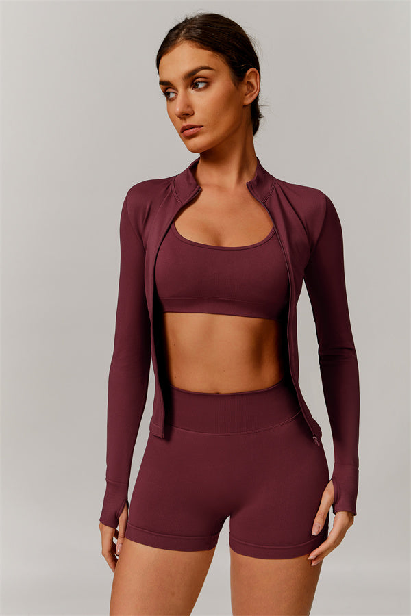 Conjunto de 2 piezas de chaqueta y shorts Nova Luxe