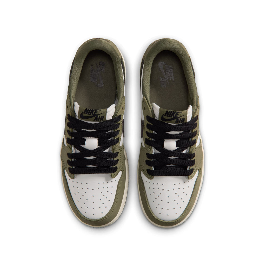 Air Jordan Big Kids 1 Retro Low - Medium Olive