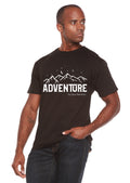 Camiseta de Manga Corta Estampada de Viscosa de Bambú/Algodón Orgánico "Adventure" para Hombre