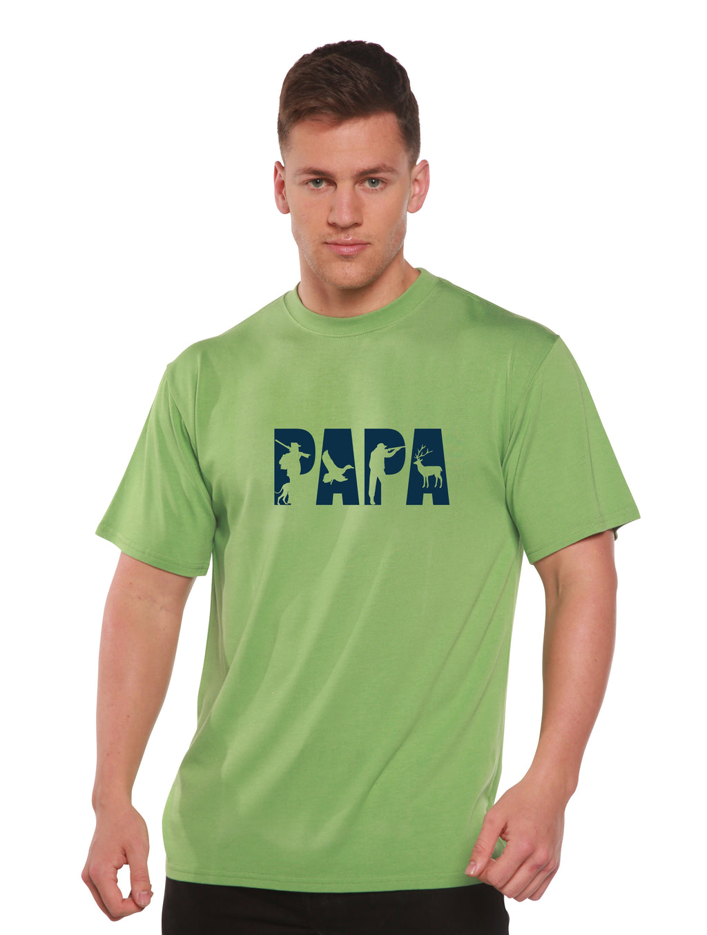 Camiseta gráfica de manga corta de bambú/algodón orgánico PAPA para hombre
