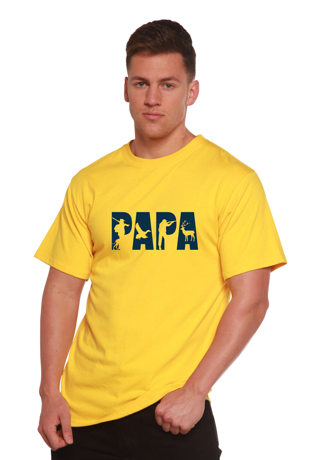 Camiseta gráfica de manga corta de bambú/algodón orgánico PAPA para hombre
