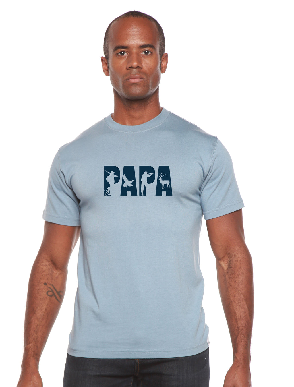 Camiseta gráfica de manga corta de bambú/algodón orgánico PAPA para hombre