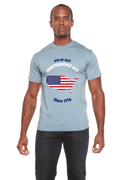 Camiseta gráfica de manga corta para hombre del 4 de julio de bambú/algodón orgánico