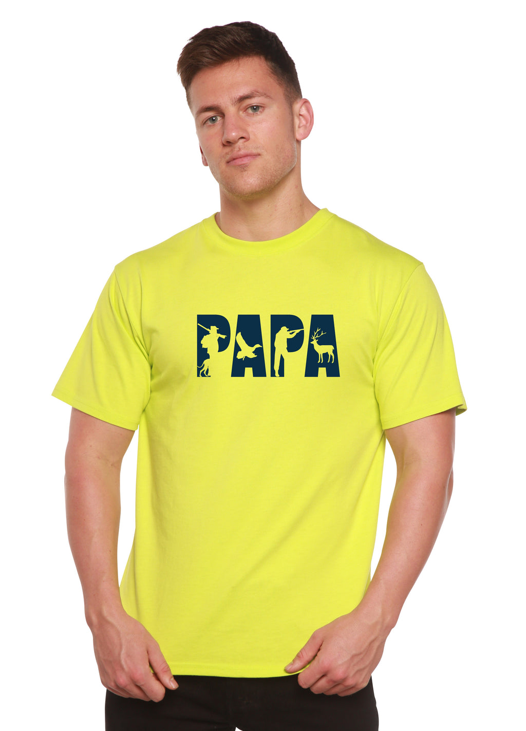Camiseta gráfica de manga corta de bambú/algodón orgánico PAPA para hombre