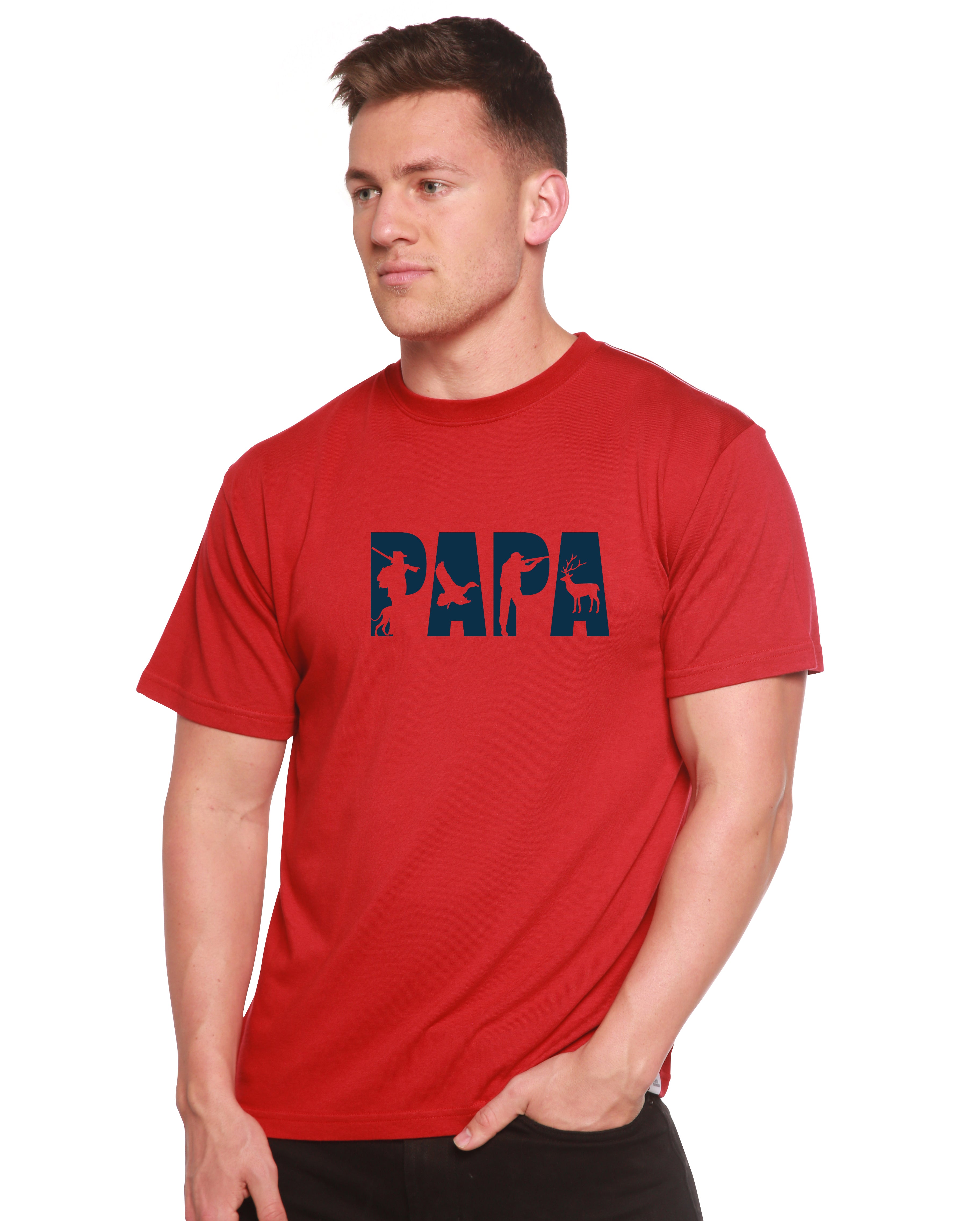 Camiseta gráfica de manga corta de bambú/algodón orgánico PAPA para hombre