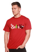 Camiseta de bambú estampada para hombre «Believe Christmas»