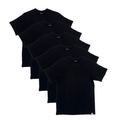 Camiseta de manga corta para hombre de viscosa de bambú/algodón orgánico color negro - paquete de 5 unidades