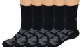 Calcetines de tripulación de viscosa de bambú "Be Like Bamboo", unisex, color negro - paquete de 5