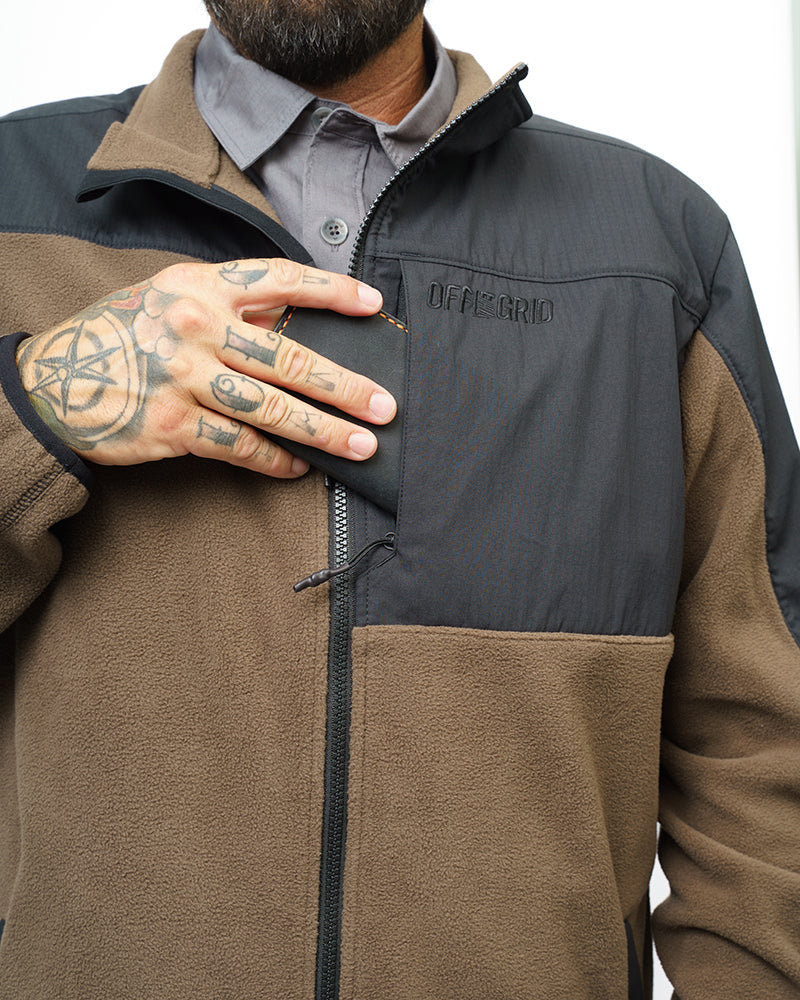 Chaqueta Polar con Cremallera Bruin - Marrón Oscuro
