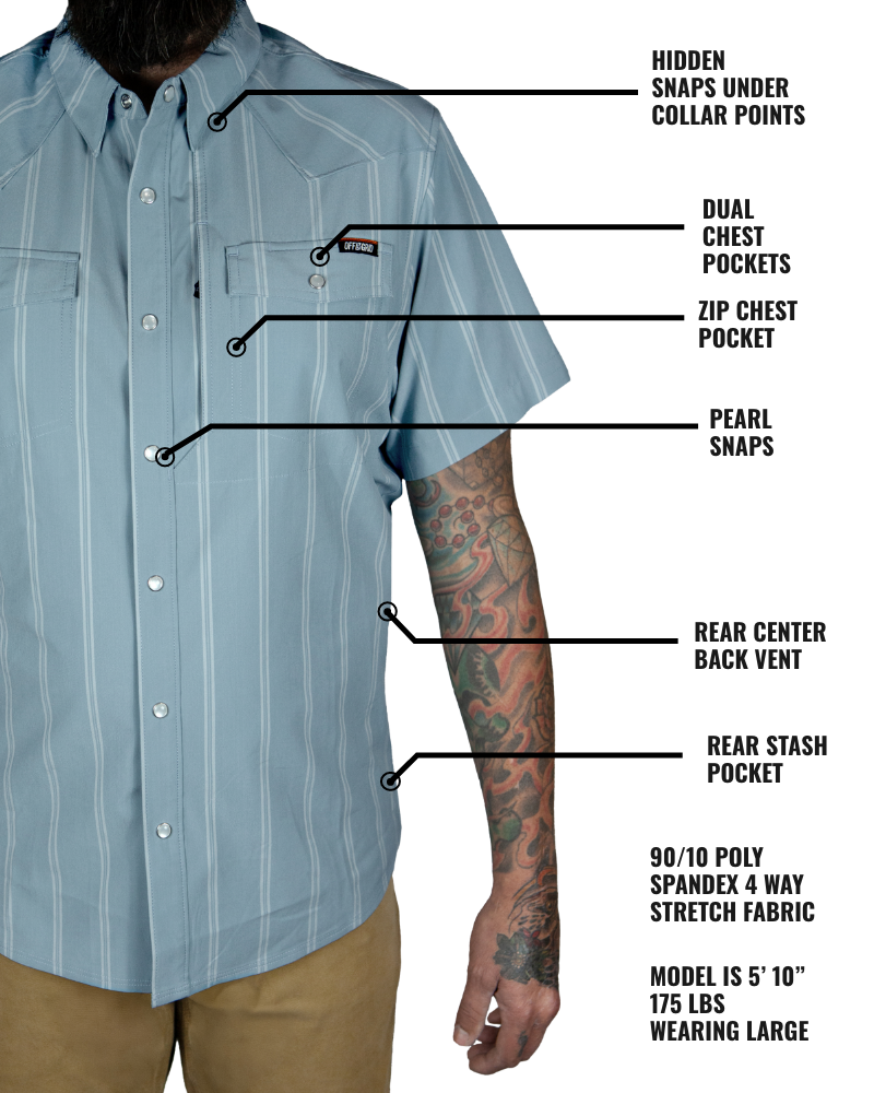 Camisa Daryll SS - Azul Medio