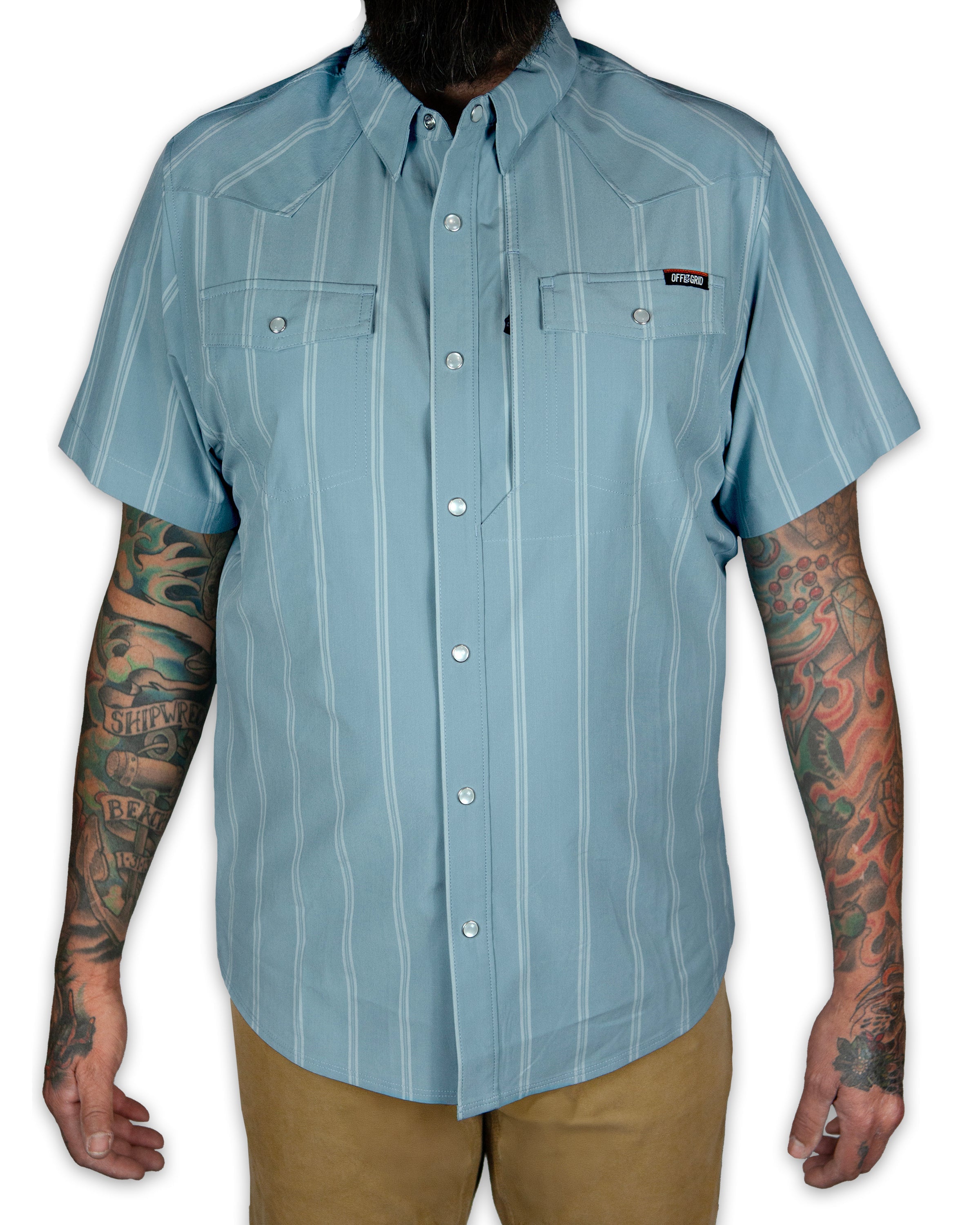 Camisa Daryll SS - Azul Medio
