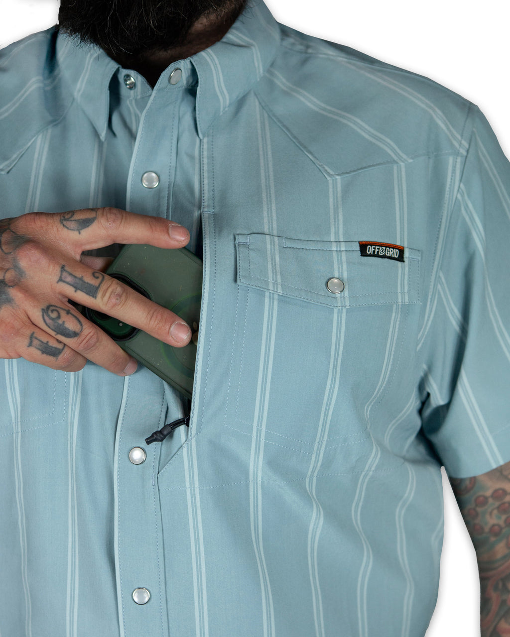 Camisa Daryll SS - Azul Medio