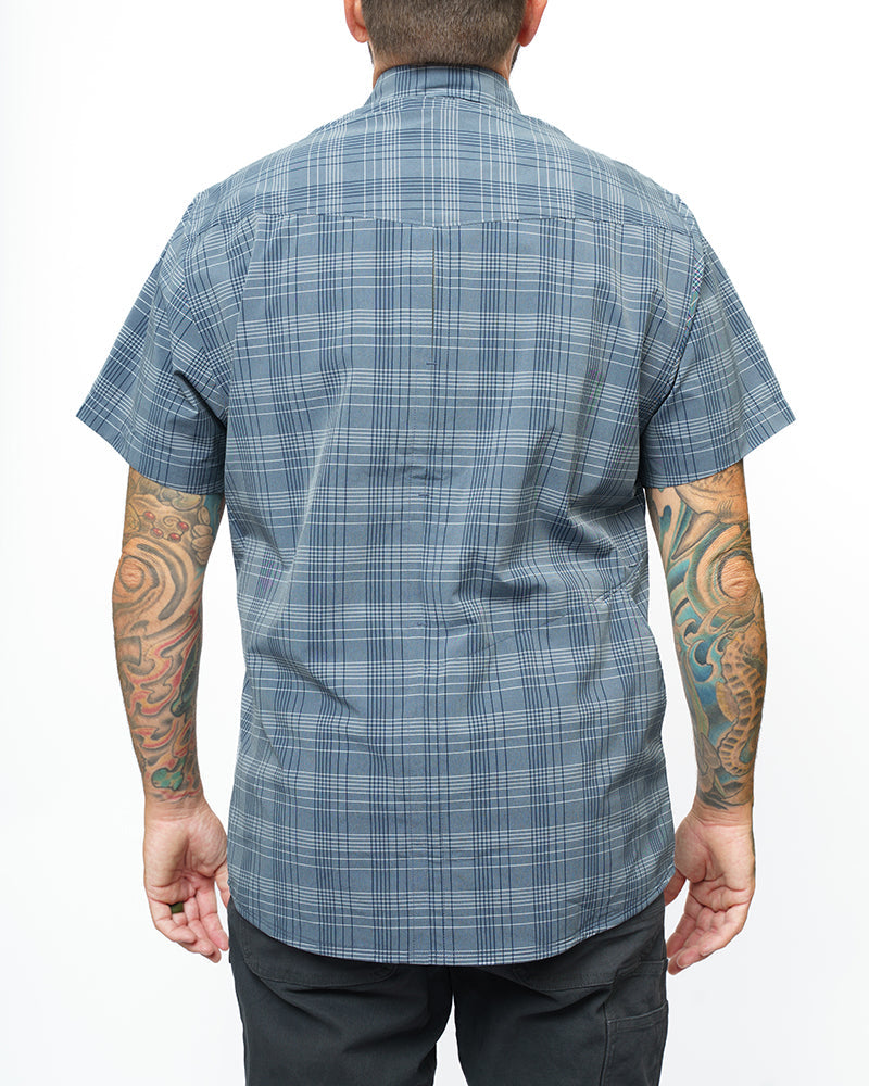 Camisa Deke SS - Azul royal polvoriento