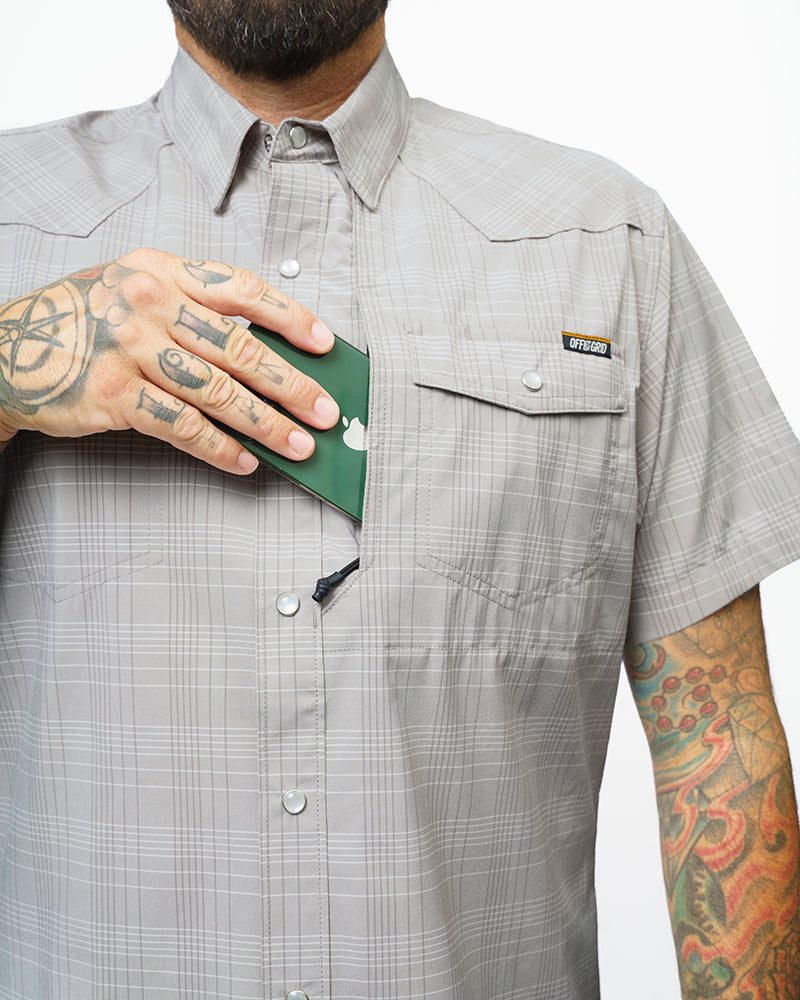 Camisa Deke SS - Gris tormenta