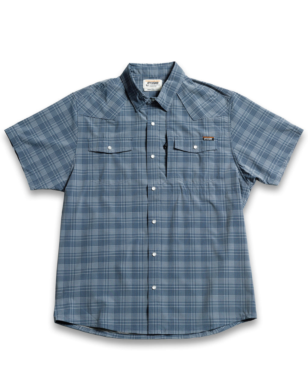 Camisa Deke SS - Azul royal polvoriento