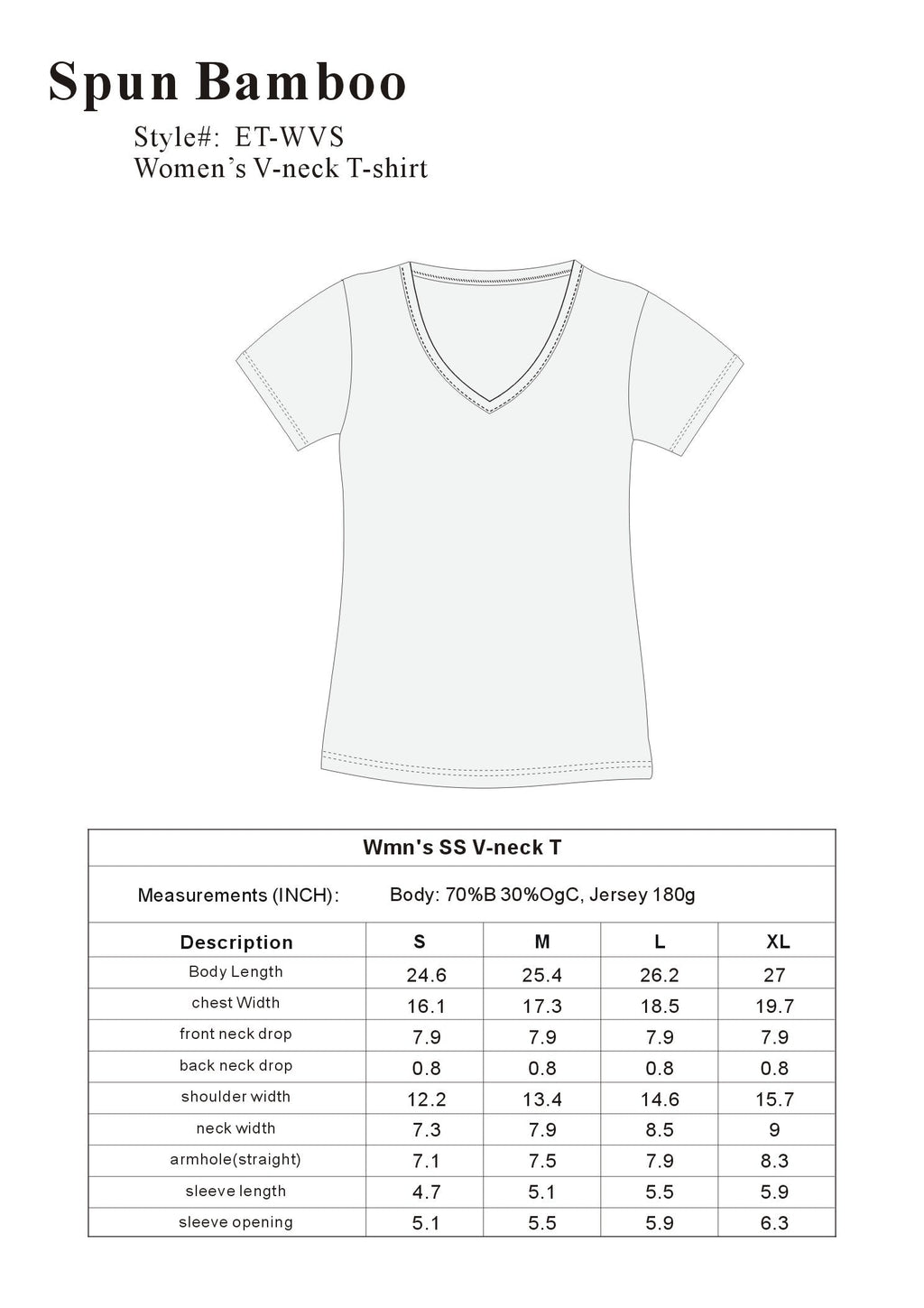 Camiseta de manga corta con cuello en V de bambú/algodón con estampado "Be Kind" para mujer