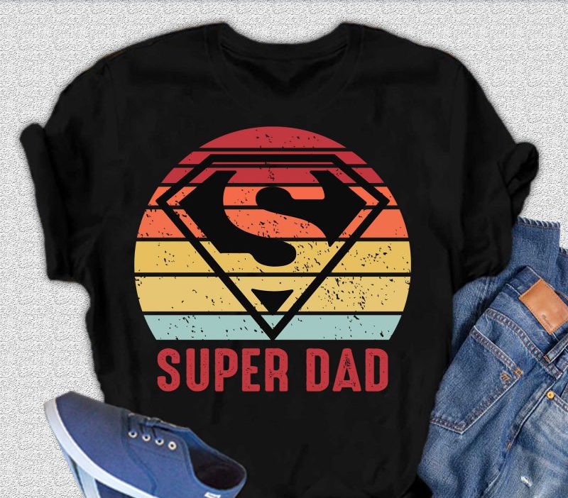 Camiseta gráfica de manga corta para hombre "Super Papá" de bambú viscosa/algodón orgánico