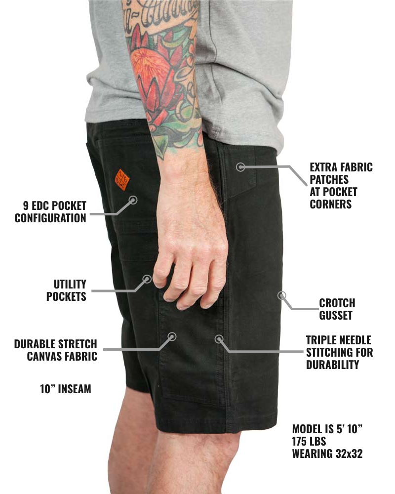Pantalones cortos Havok 10" - Negro