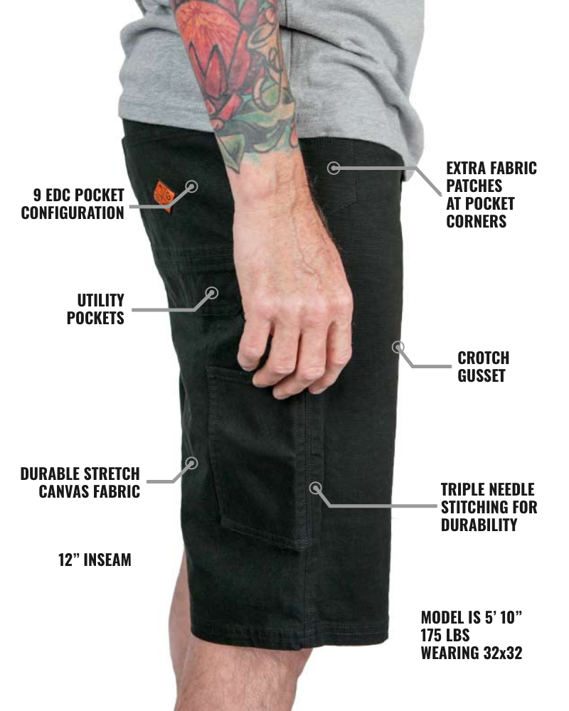 Shorts Havok 12" - Negro