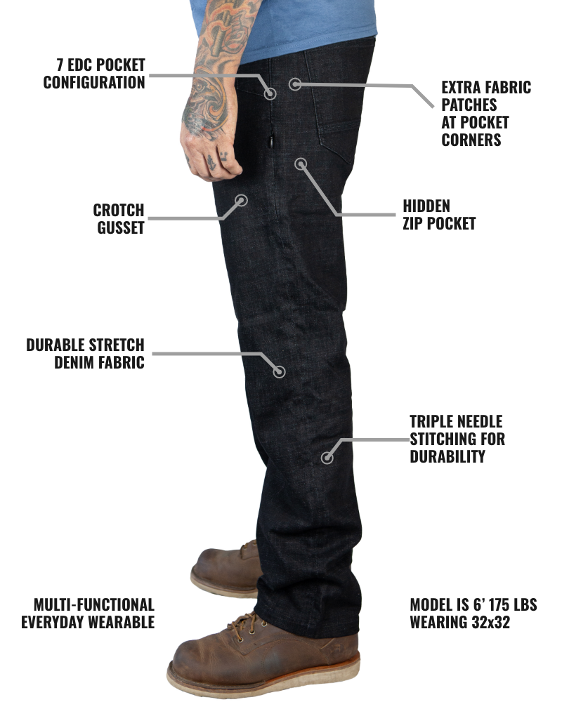 Pantalones Vaqueros Hideout Corte Tapered - Negro