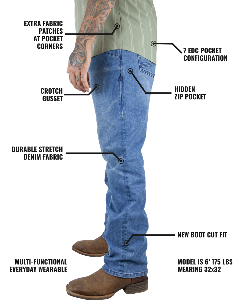 Pantalones vaqueros Hideout con corte de bota - Lavado vintage