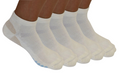 Calcetines tobilleros de alto rendimiento de viscosa de bambú unisex blancos - Paquete de 5