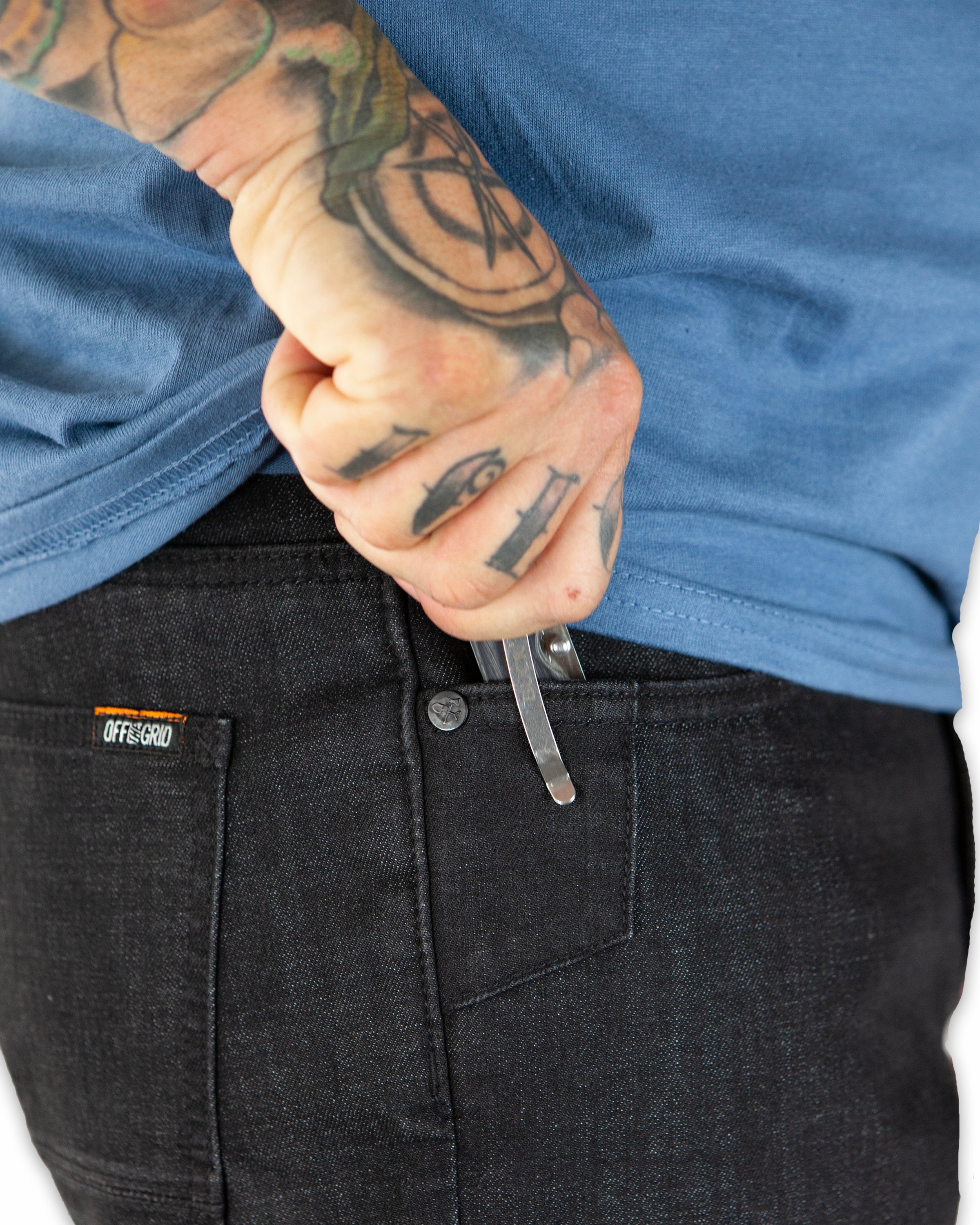 Hideout Denim Corte Estándar - Negro