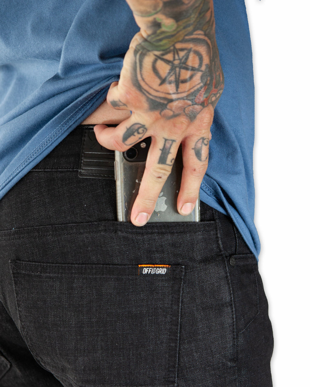 Pantalones Vaqueros Hideout Corte Tapered - Negro