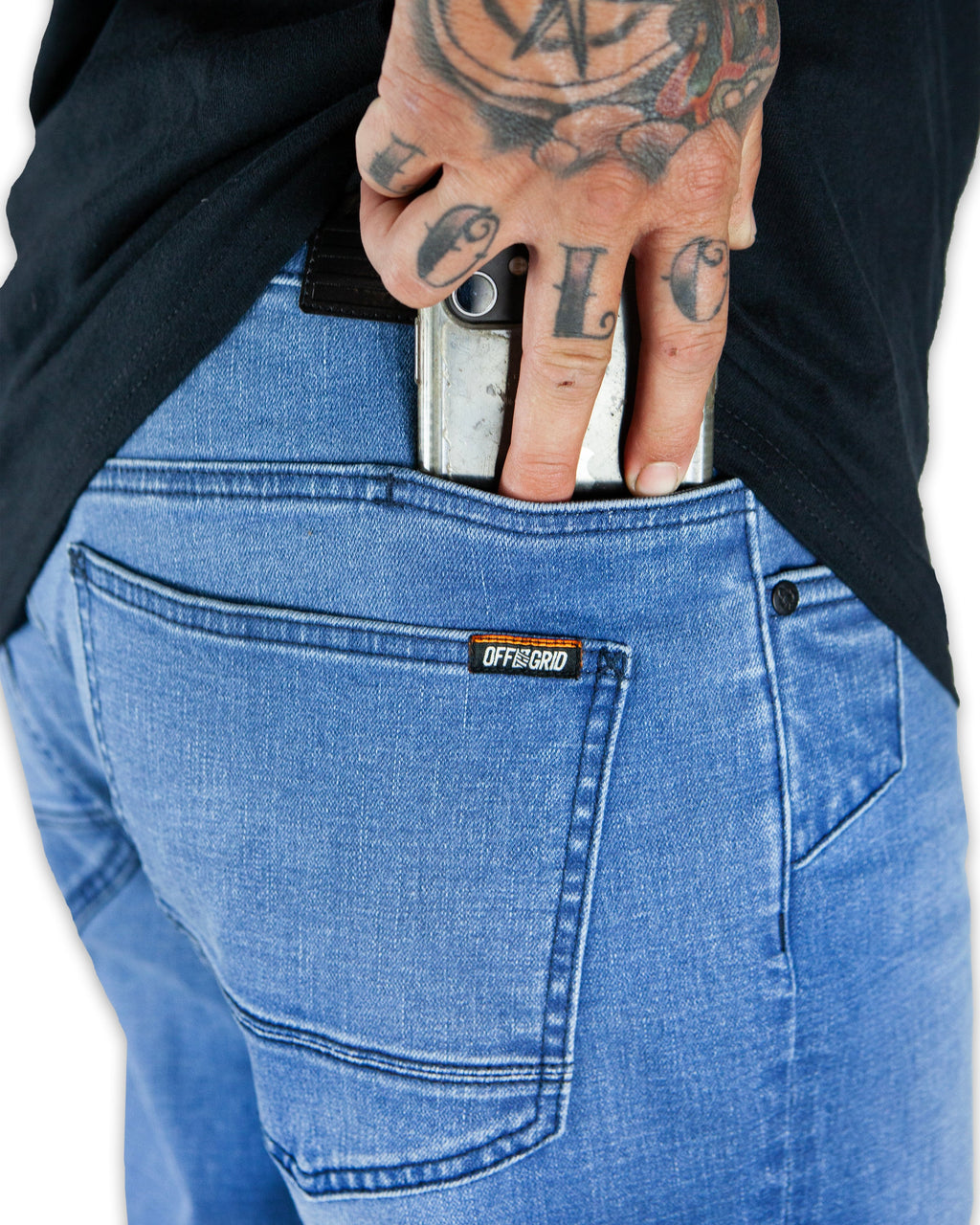 Pantalones Hideout Denim Taper Fit - Lavado Vintage