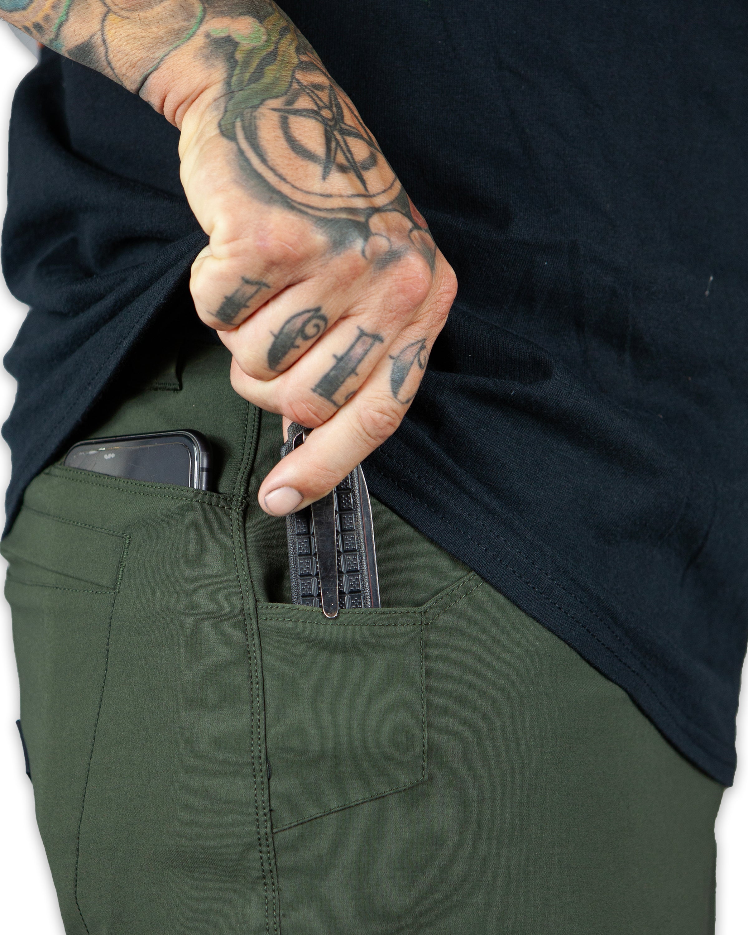 Pantalón Lancer de corte estándar - Verde oscuro