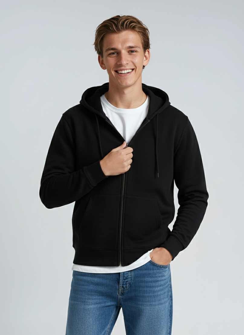 Sudadera con Capucha y Cremallera de Peso Medio P2008