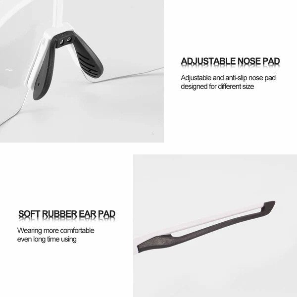 Gafas de sol fotocromáticas de medio armazón para ciclismo