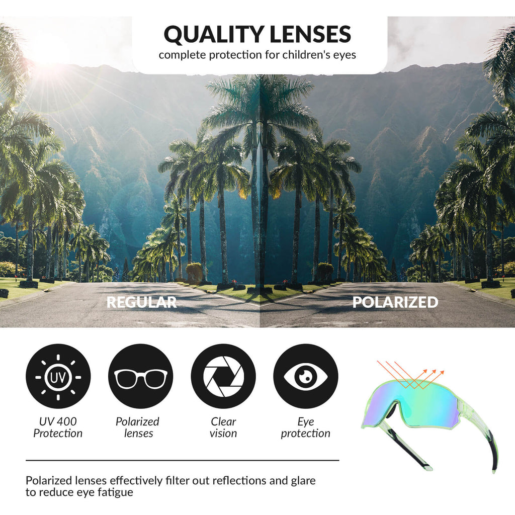 Gafas de sol polarizadas de ciclismo ROCKBROS para niños UV400 Gafas de bicicleta